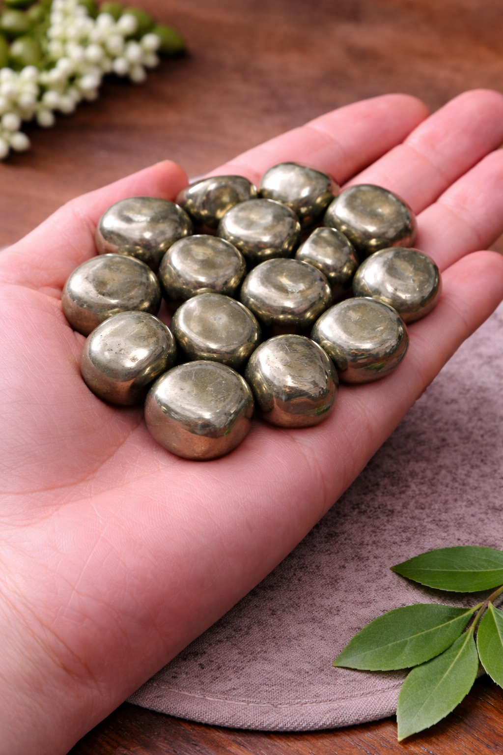 Natural Pyrite Tumbled Stone