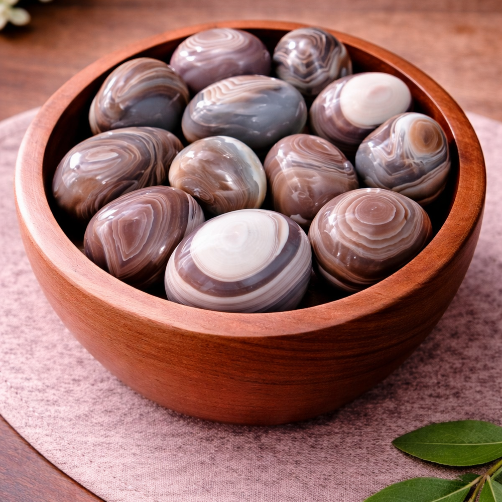 Natural Botswana Agate Tumbled Stones