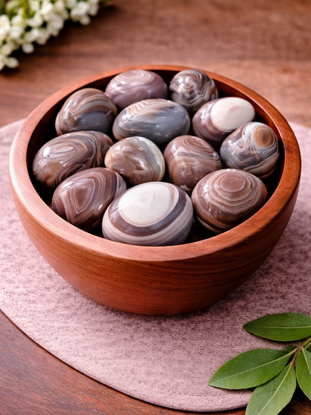 Natural Botswana Agate Tumbled Stones