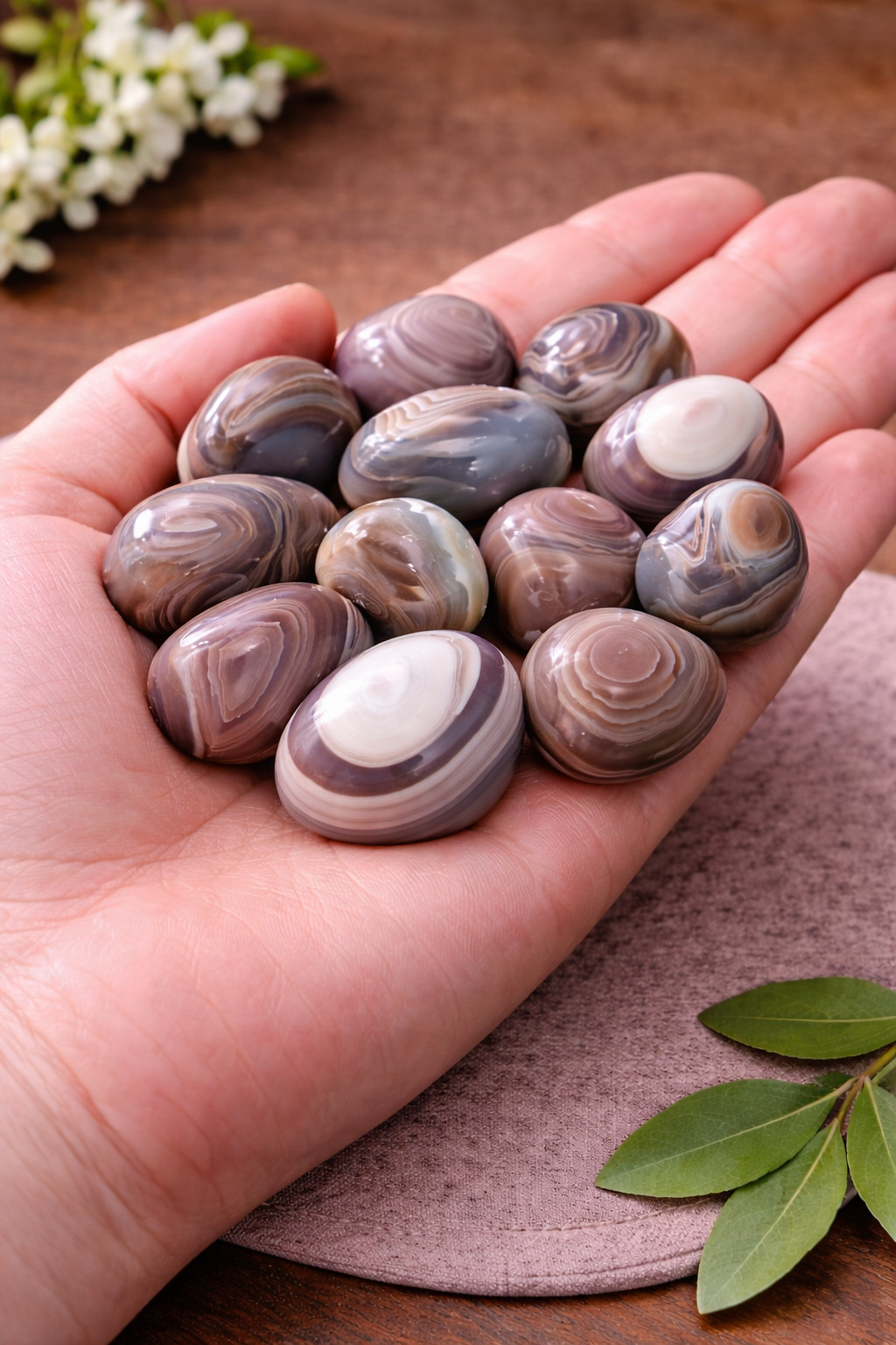 Natural Botswana Agate Tumbled Stones