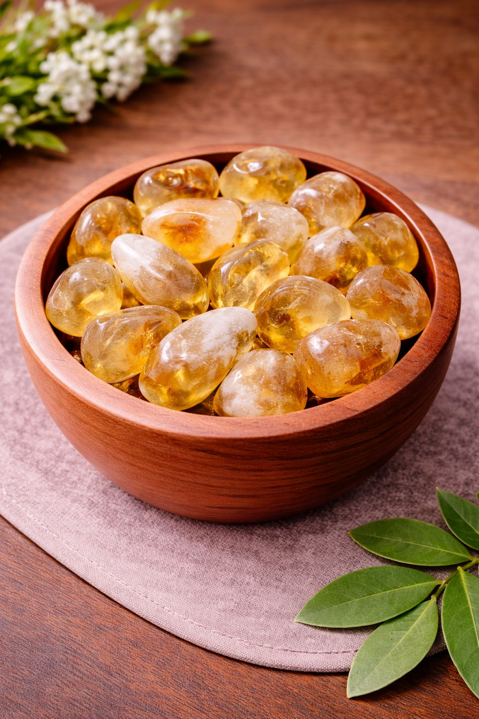 Natural Citrine Tumbled Stone