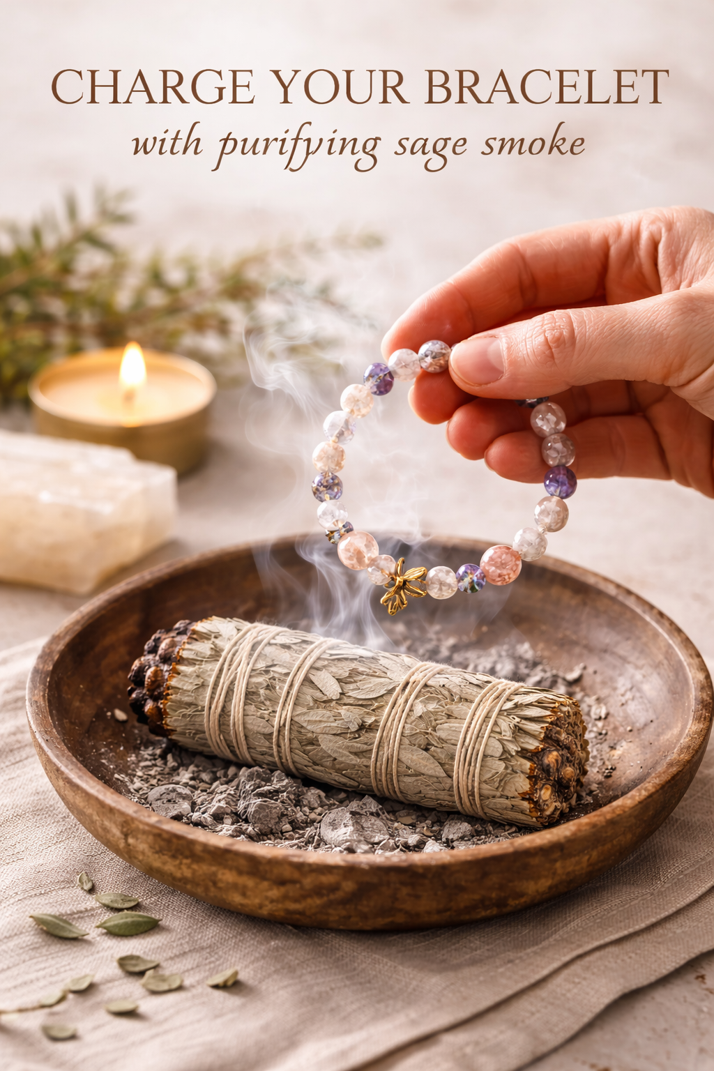 Natural Indian Sage Smudge Stick for Home Cleansing & Spiritual Purification