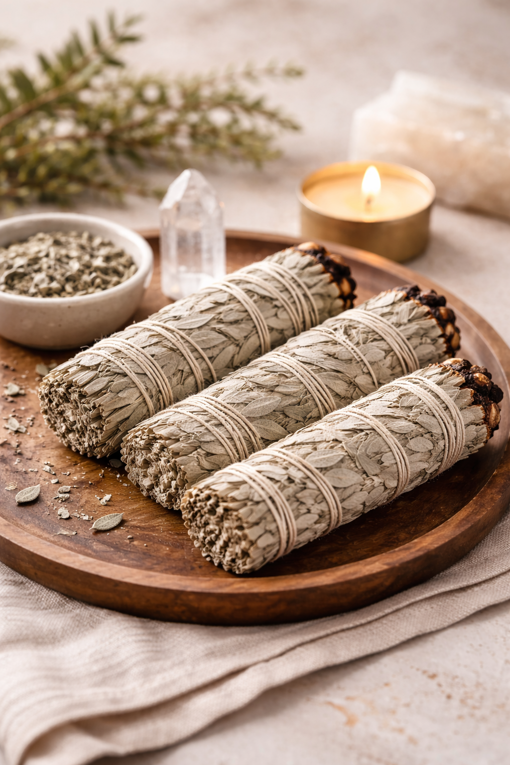 Natural Indian Sage Smudge Stick for Home Cleansing & Spiritual Purification