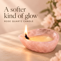 Natural Rose Quartz Crystal Diya (With Certificate)