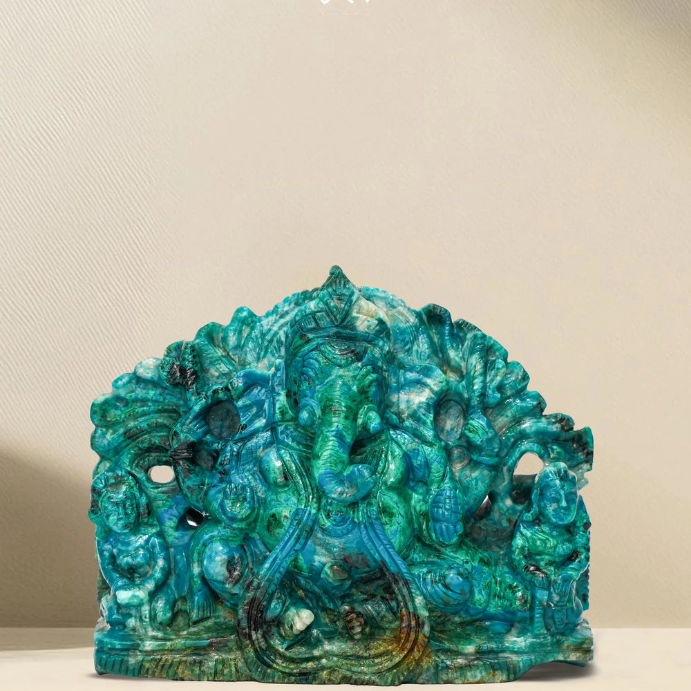Chrysocolla Ganesha Jaipur Crystal Gems