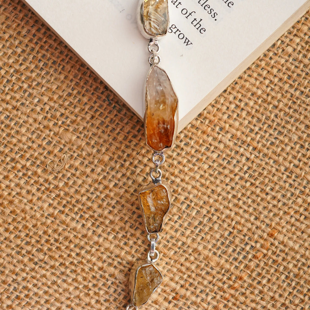 Citrine Chain Bracelet - Jaipur Crystal Gems