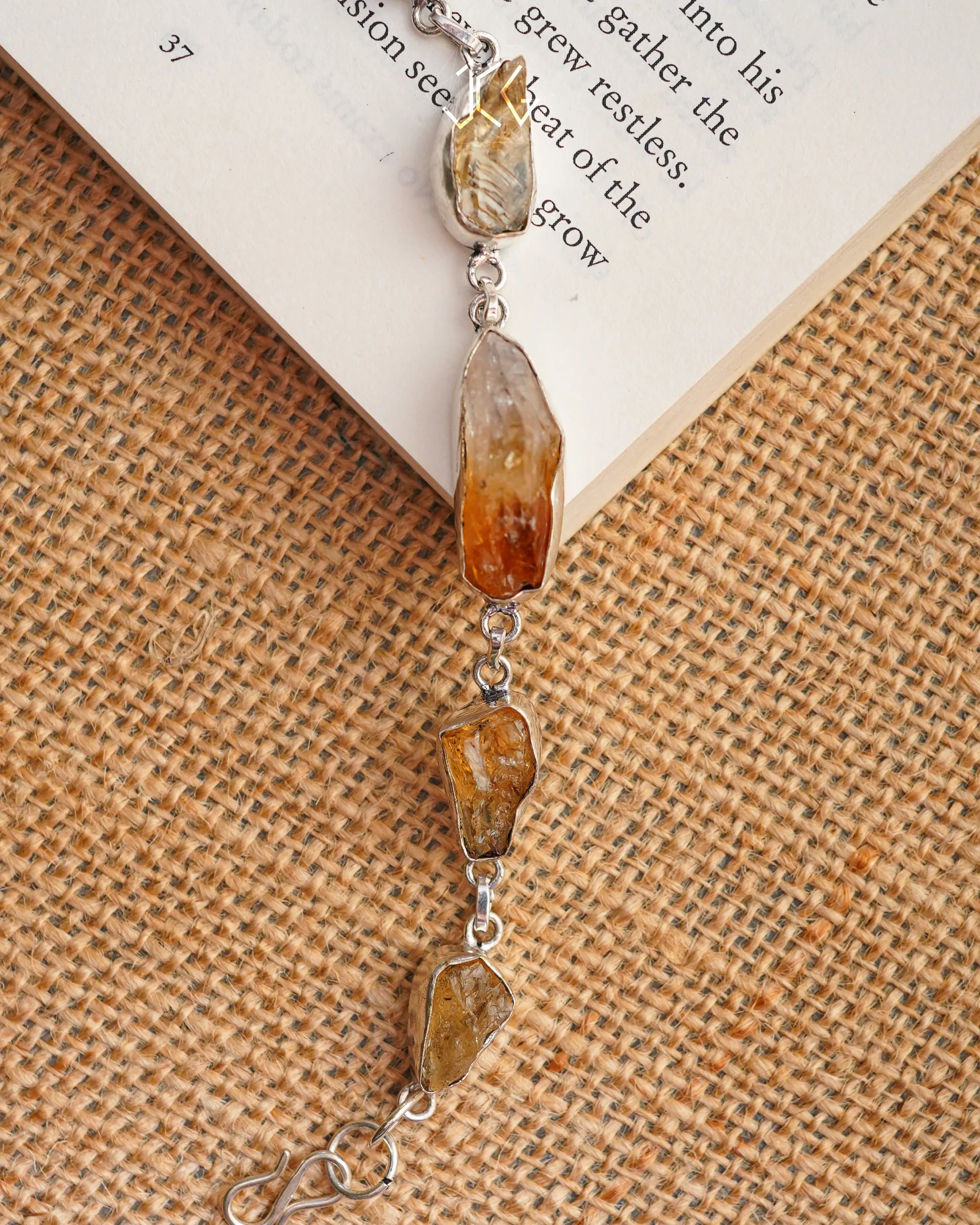 Citrine Chain Bracelet - Jaipur Crystal Gems