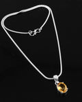 Citrine Cut Stone Pendant Oval Shape