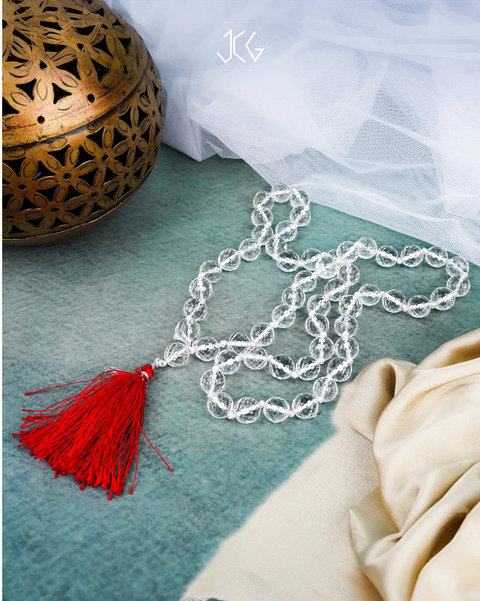 Cut Crystal Mala 108 Beads Jaipur Crystal Gems
