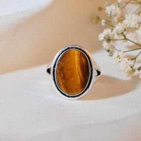 NATURAL TIGER EYE  RING 100% Natural Gemstone