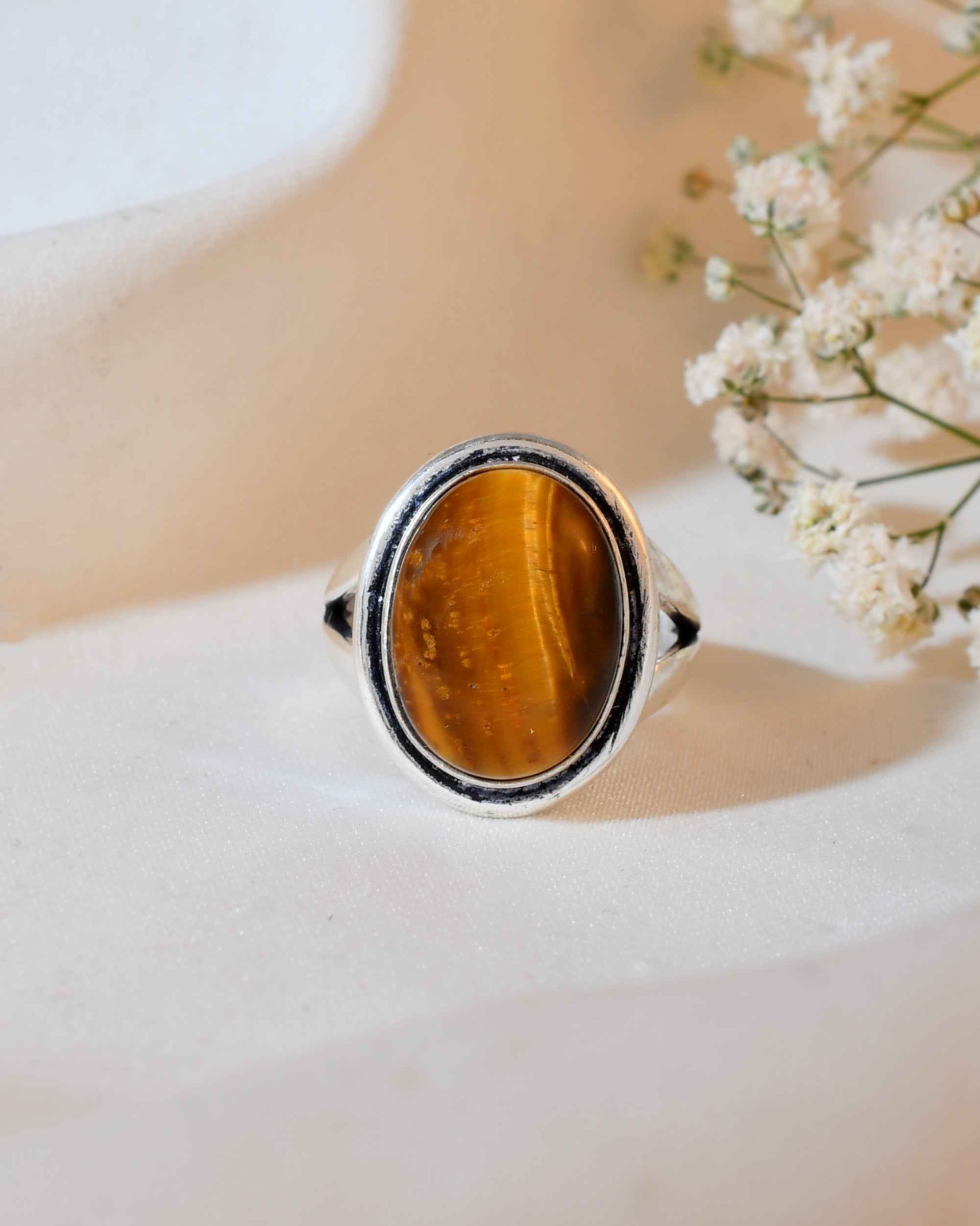 NATURAL TIGER EYE  RING 100% Natural Gemstone