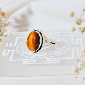 NATURAL TIGER EYE  RING 100% Natural Gemstone
