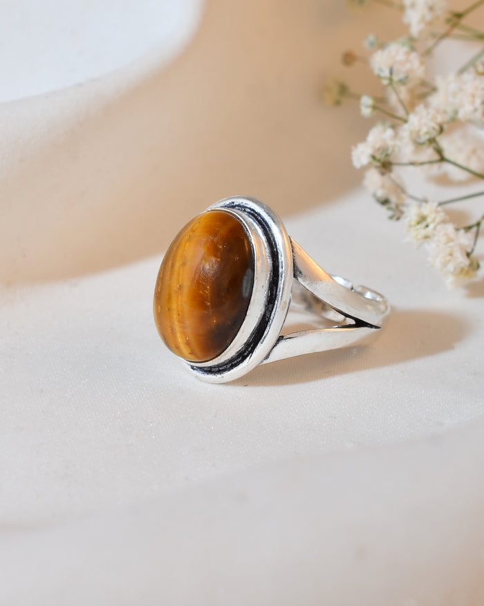 NATURAL TIGER EYE  RING 100% Natural Gemstone