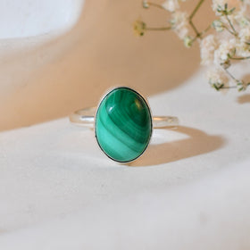 NATURAL MALACHITE RING 100% Natural Gemstone