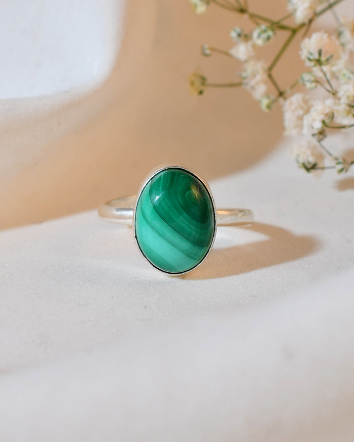NATURAL MALACHITE RING 100% Natural Gemstone