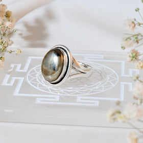 NATURAL PYRITE RING 100% Natural Gemstone