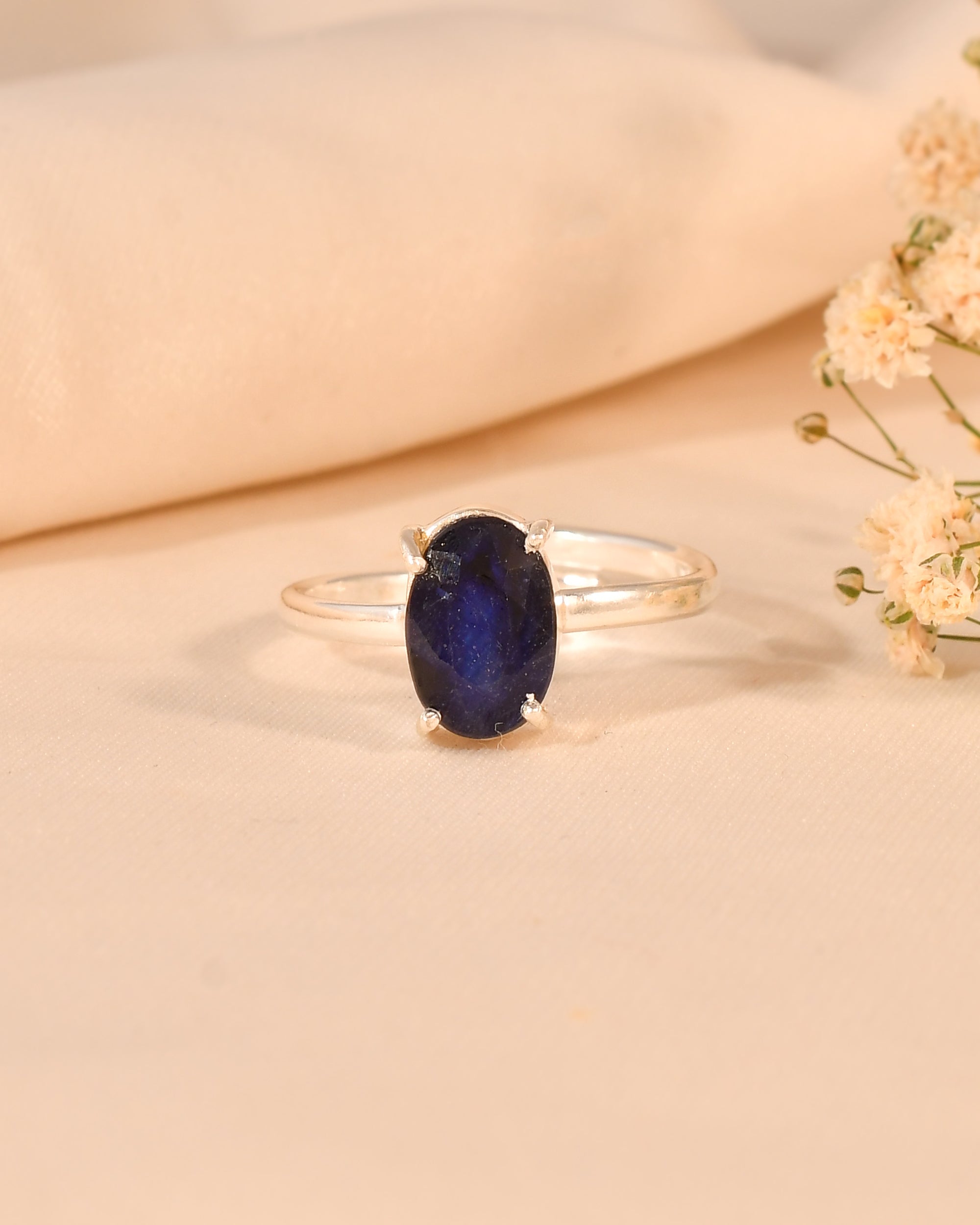 NATURAL BLUE  SAPPHIRE ( NEELAM) RING