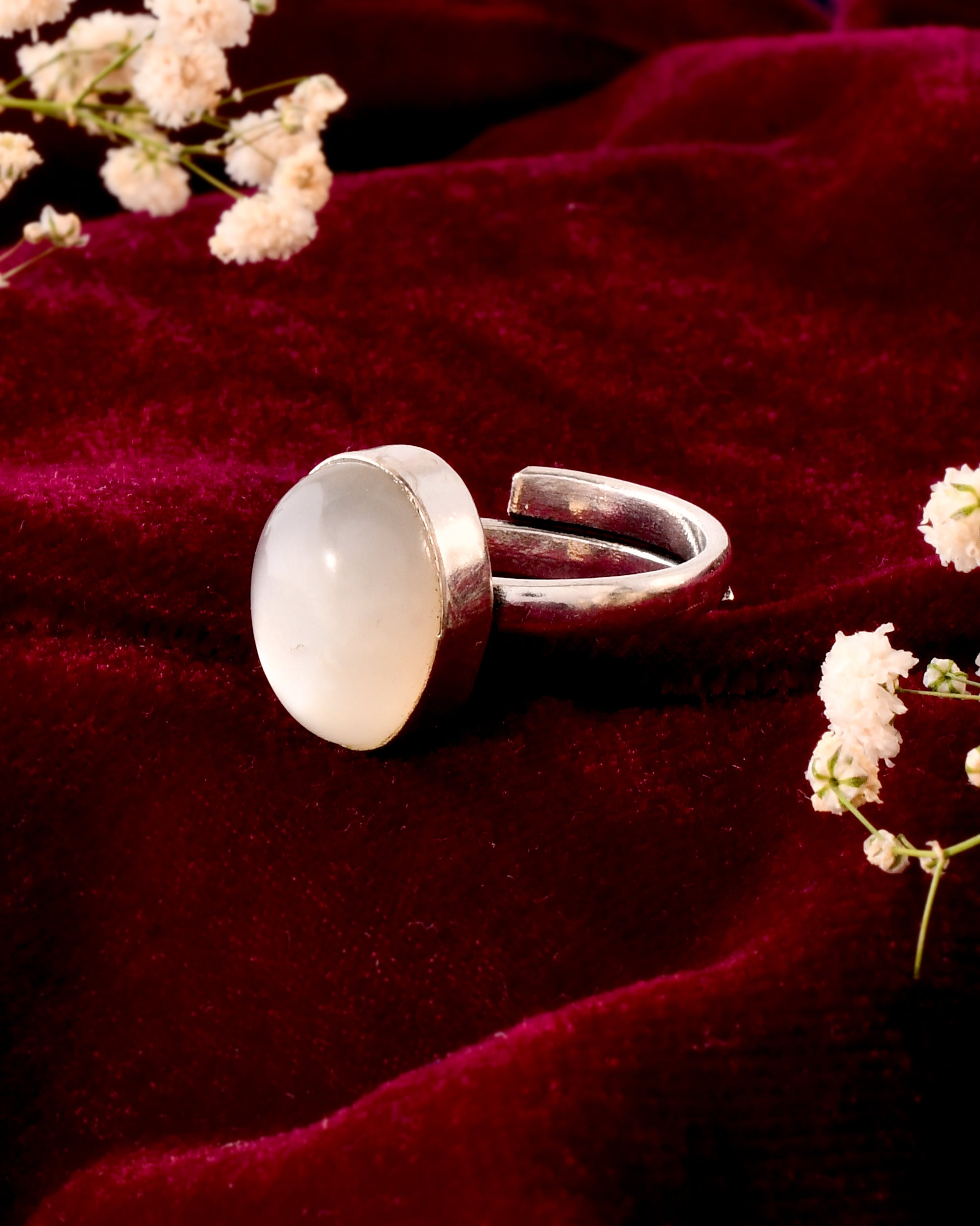 NATURAL MOONSTONE  RING 100% Natural Gemstone