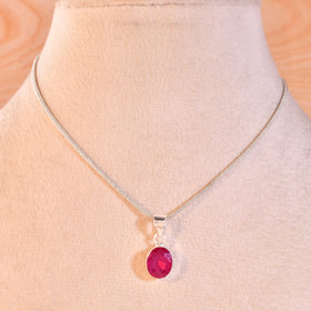 Natural Faceted Ruby  ( MANIK) Pendant