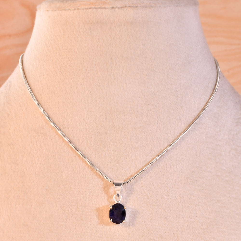 NATURAL BLUE  SAPPHIRE  ( NEELAM) PENDANT