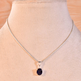 NATURAL BLUE  SAPPHIRE  ( NEELAM) PENDANT