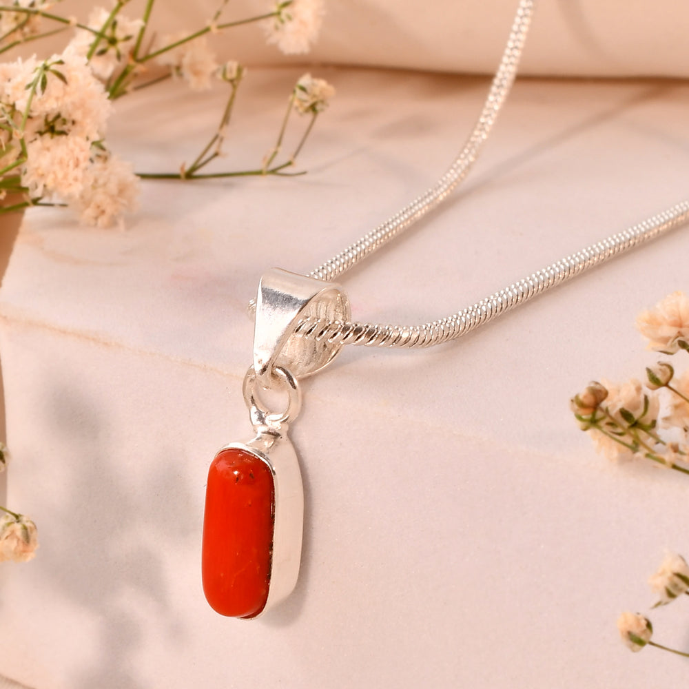 NATURAL CORAL (MOONGA)  PENDANT GEMSTONE