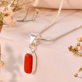 NATURAL CORAL (MOONGA)  PENDANT GEMSTONE
