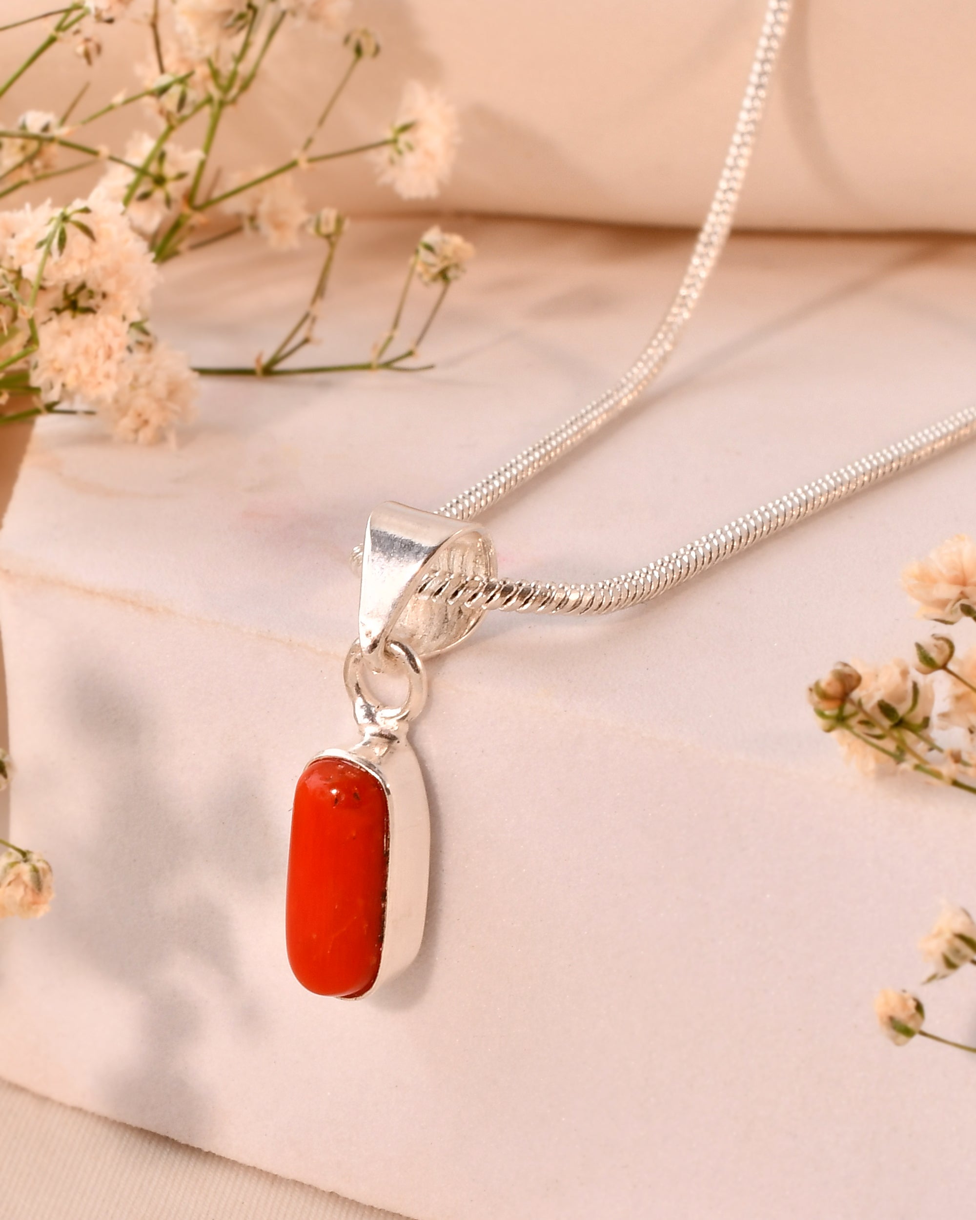 NATURAL CORAL (MOONGA)  PENDANT GEMSTONE