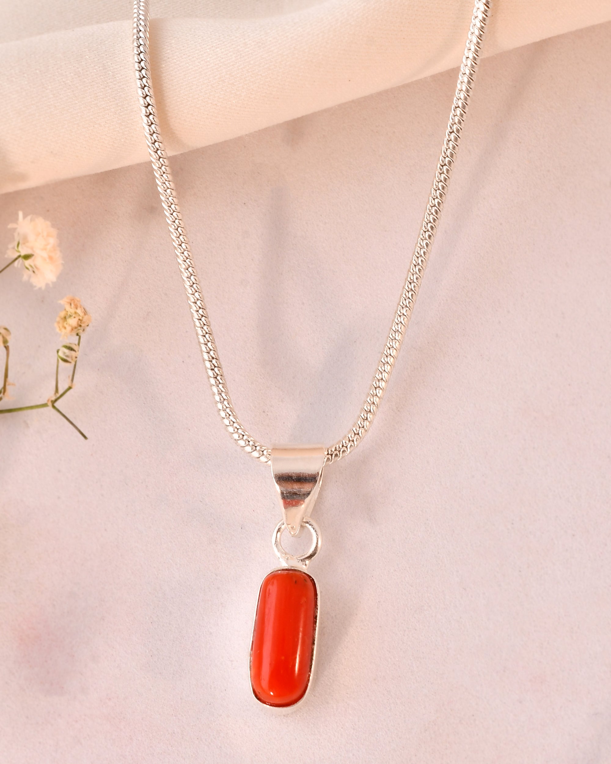 NATURAL CORAL PENDANT GEMSTONE