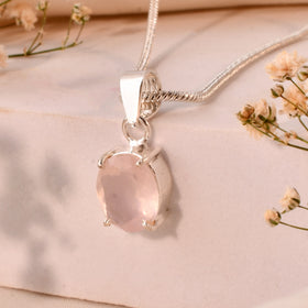 NATURAL ROSE FACETED  PENDANT