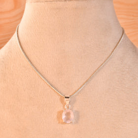 NATURAL ROSE FACETED  PENDANT