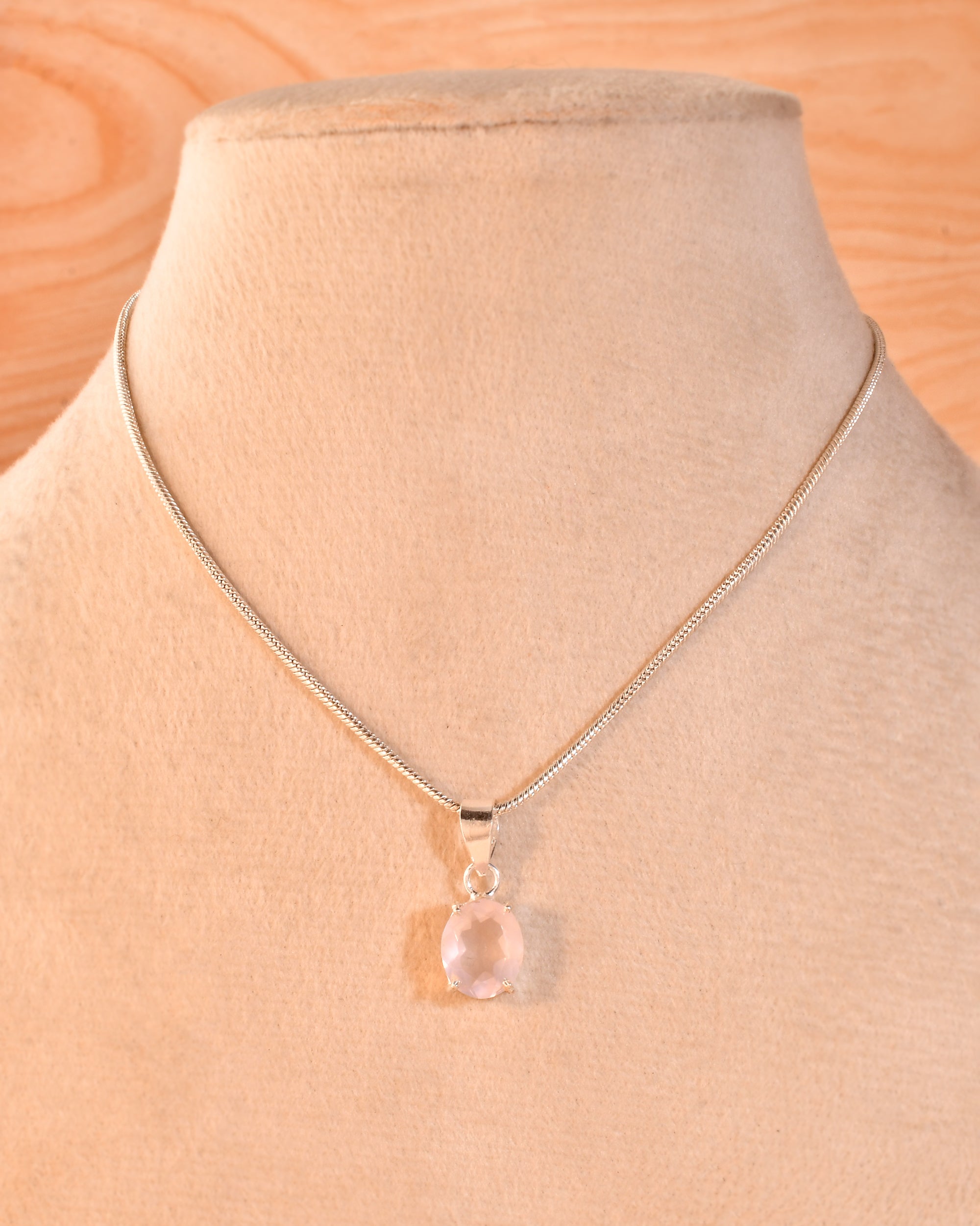 NATURAL ROSE FACETED  PENDANT