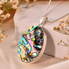 NATURAL ABALONE SHELL PENDANT