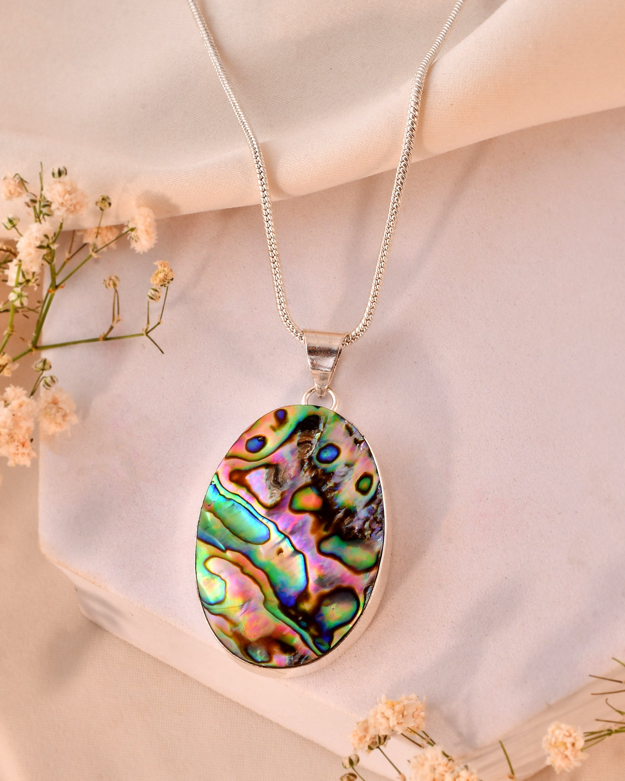 NATURAL ABALONE SHELL PENDANT
