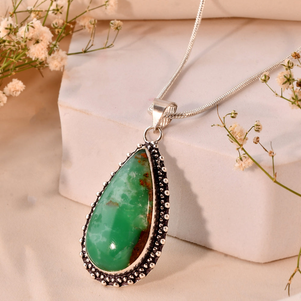Natural Chrysoprase Pendant