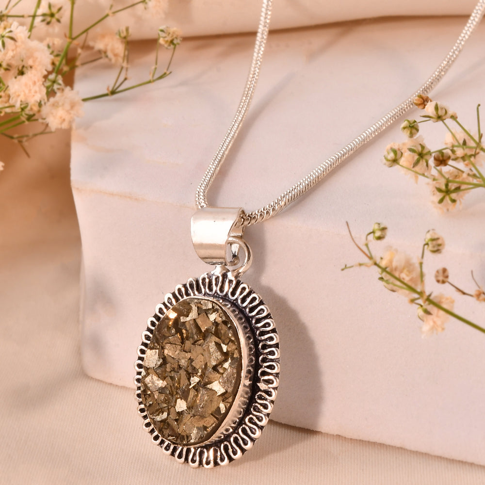 Natural  Pyrite Pendant