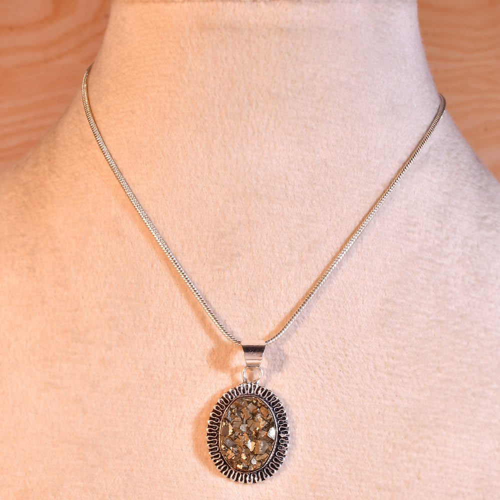 Natural  Pyrite Pendant