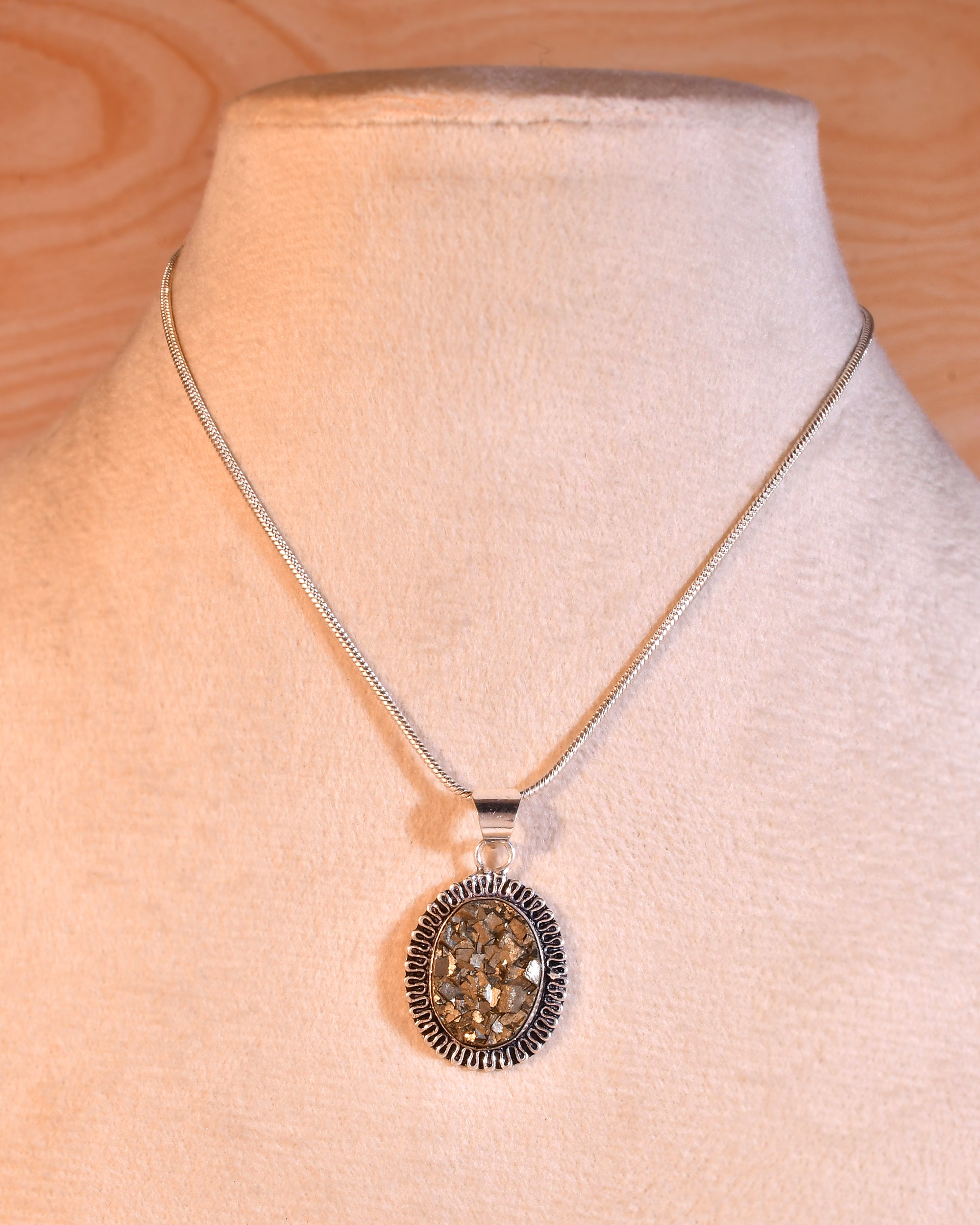 Natural  Pyrite Pendant