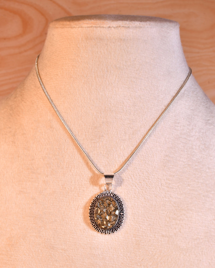 Natural  Pyrite Pendant