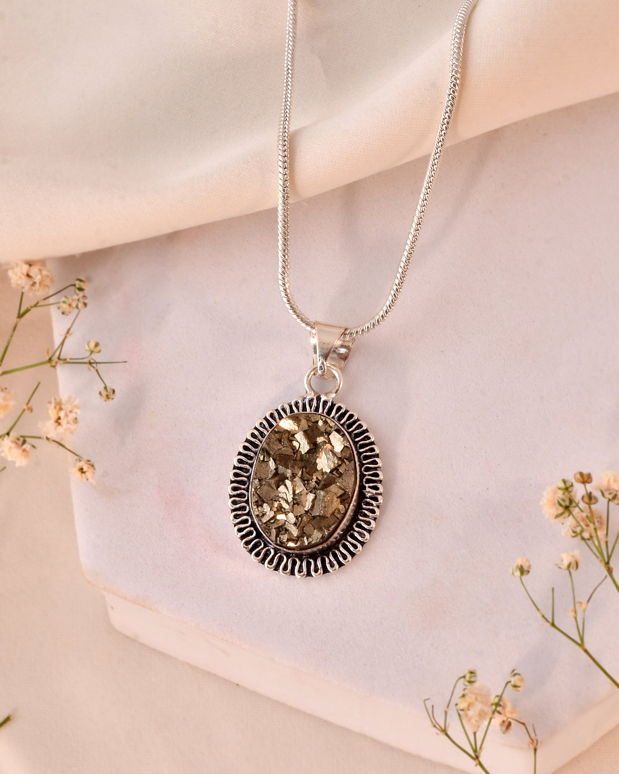 Natural  Pyrite Pendant