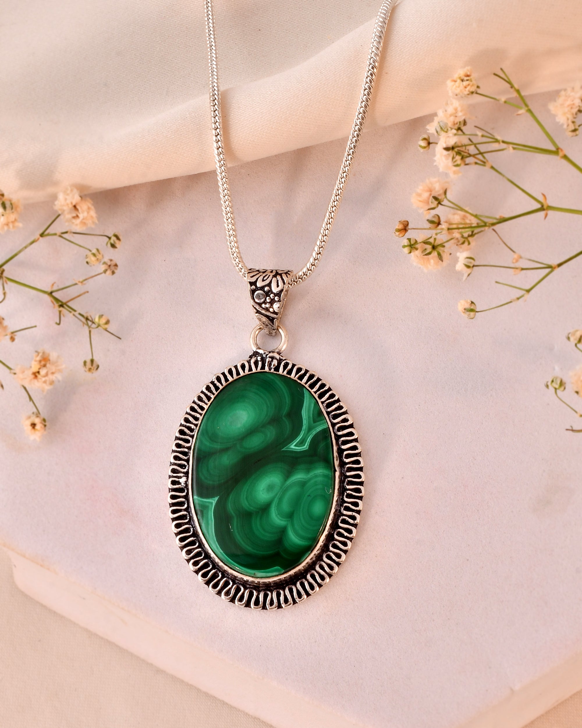 NATURAL MALACHITE  PENDANT