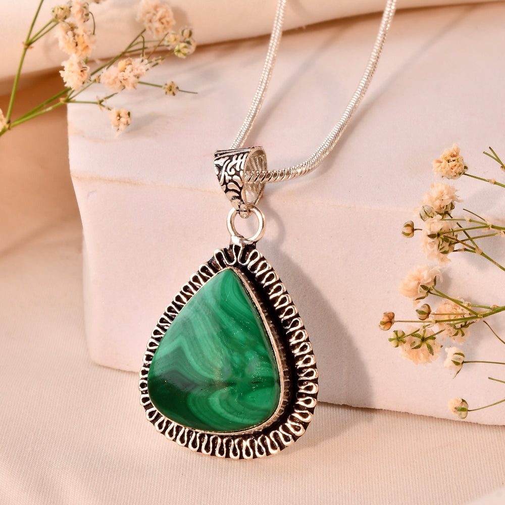 NATURAL MALACHITE PENDANT