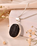 Natural Black Tourmaline Pendant Oval Shape