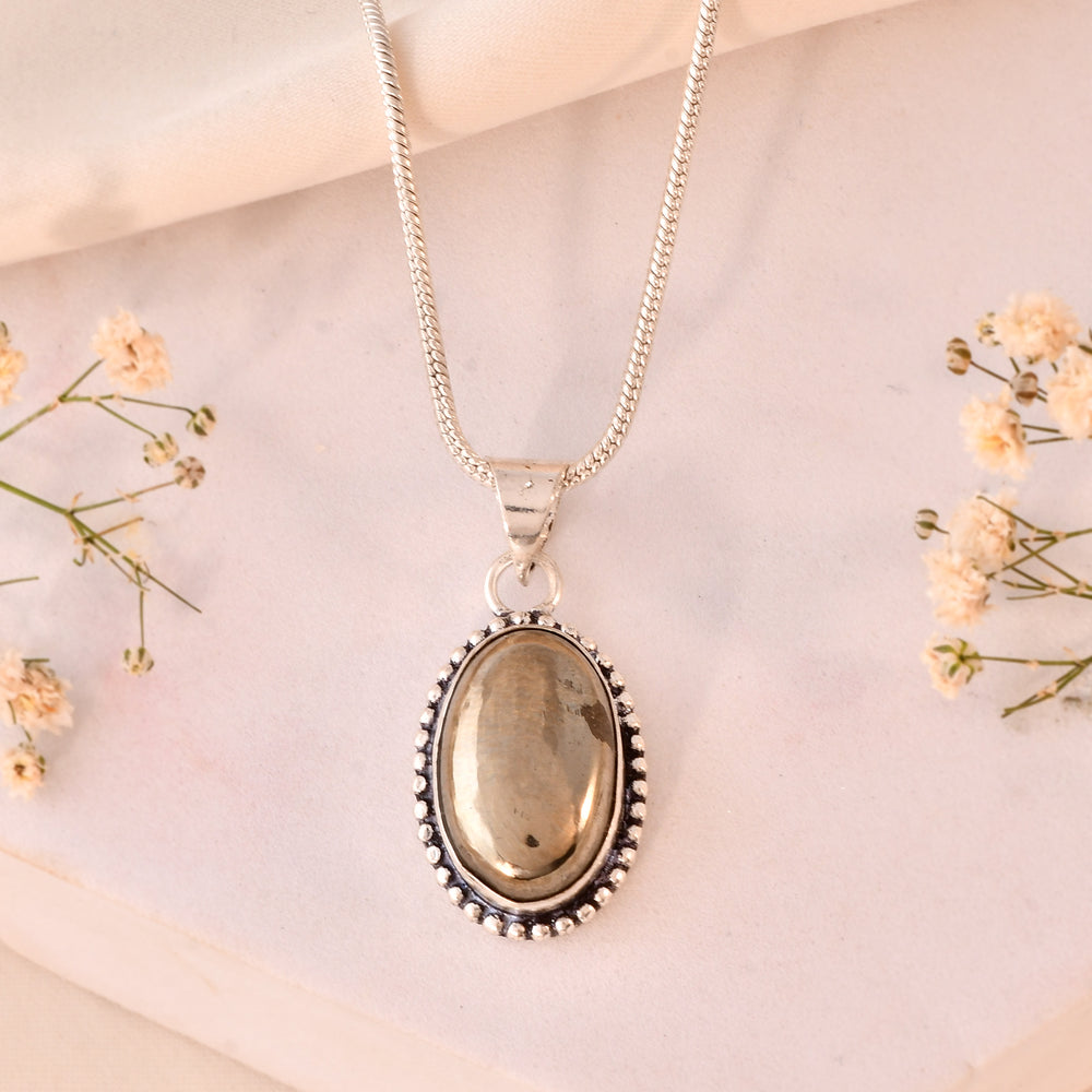 NATURAL POLISHED PYRITE PENDANT