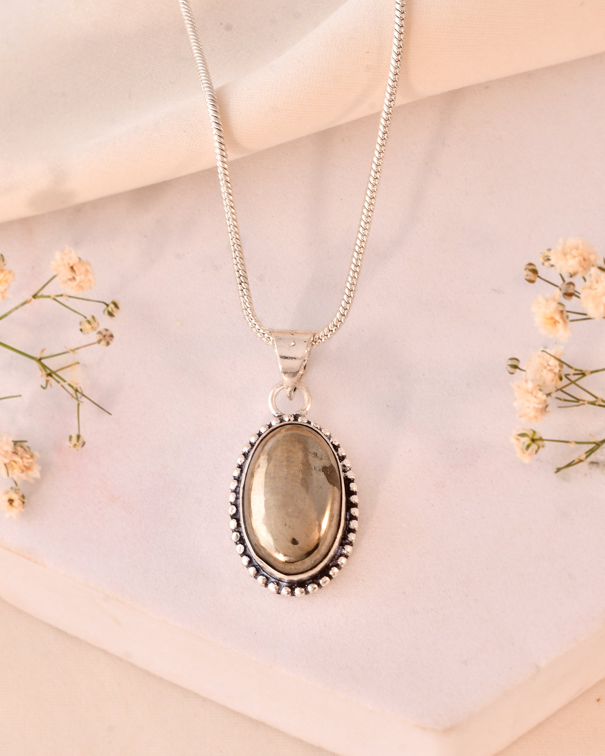 NATURAL POLISHED PYRITE PENDANT