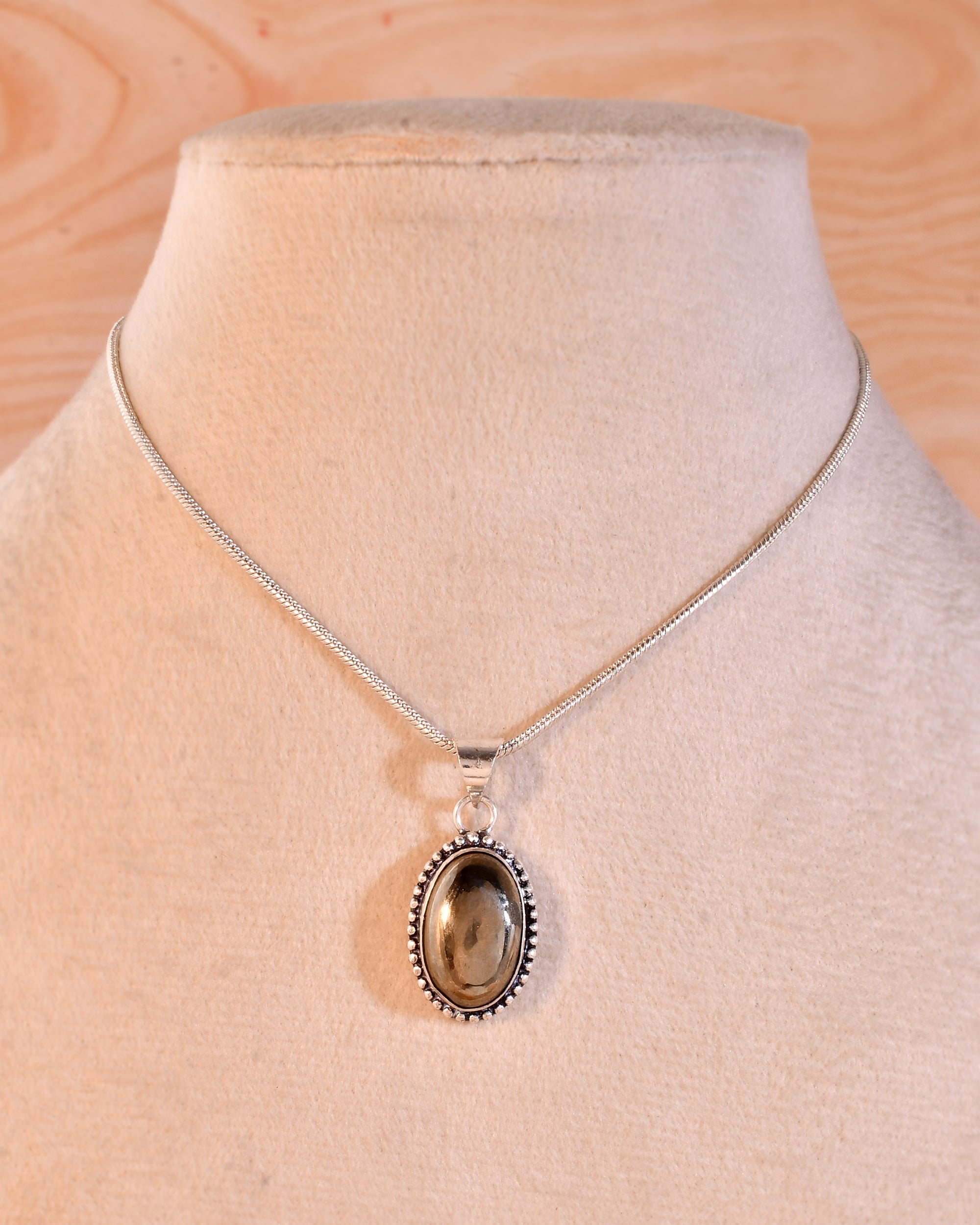 NATURAL POLISHED PYRITE PENDANT