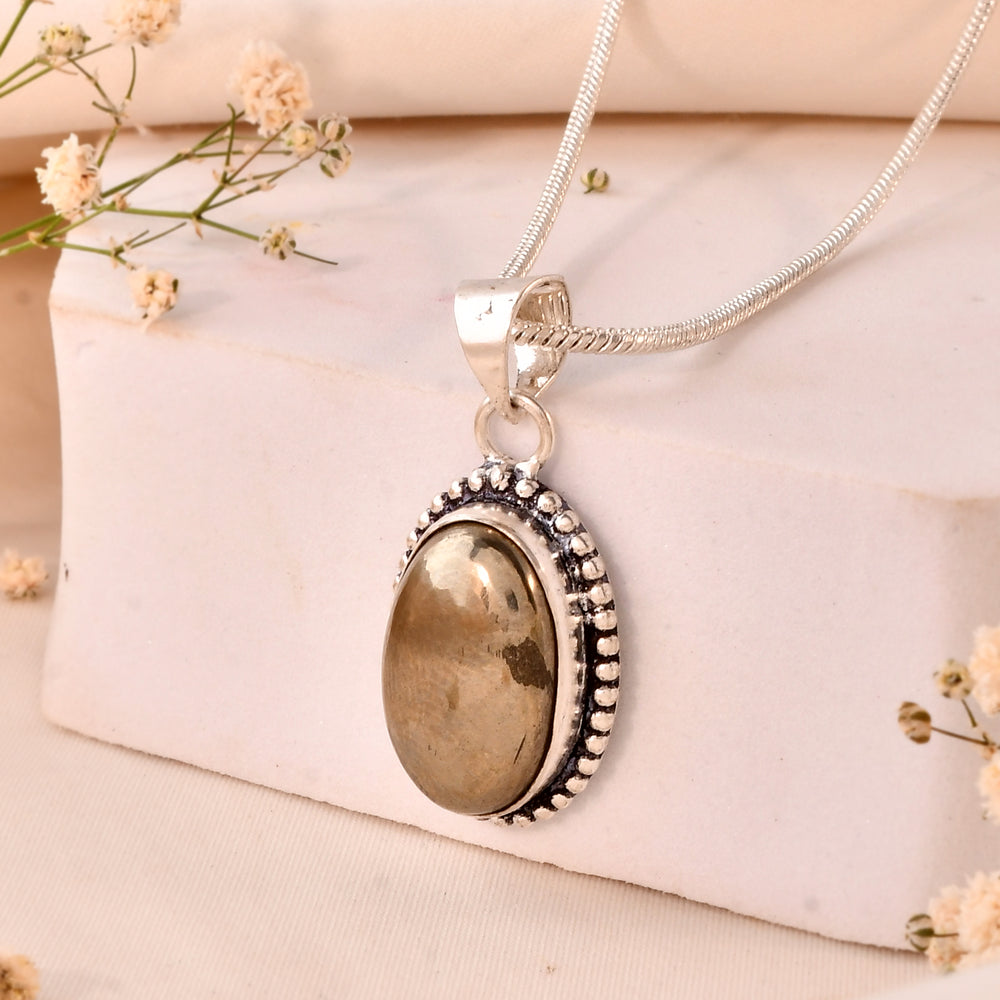 NATURAL POLISHED PYRITE PENDANT