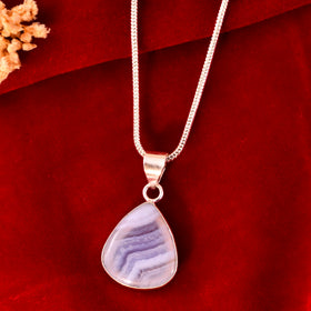NATURAL BLUE LACE AGATE PENDANT