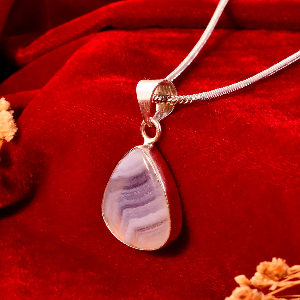 NATURAL BLUE LACE AGATE PENDANT