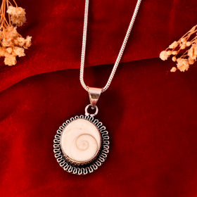 NATURAL SHIVA EYE ( GOMTI CHAKRA)  PENDANT
